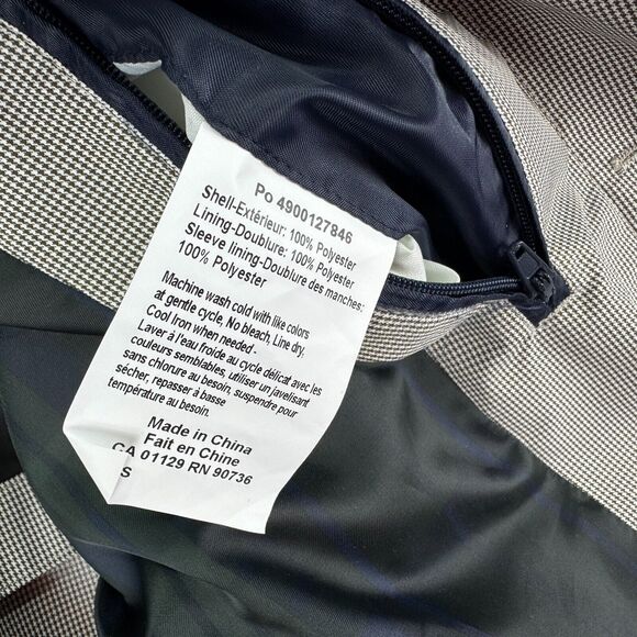 Lauren Ralph Lauren Mens Stanza Classic Fit Puppytooth Rain Coat Cream Brown 36S - Picture 5 of 5